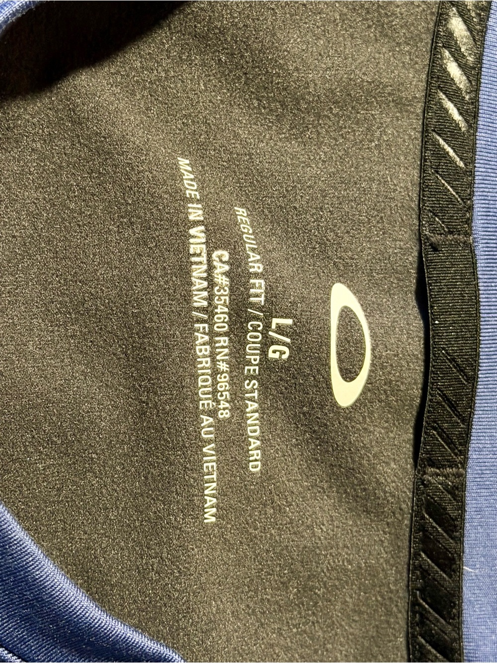 Oakley Men’s Deep Blue Performance Athletic Long Sleeve Shirt Size Large - Picture 3 of 10